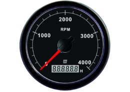 Vetus Toerenteller- urenteller zwart, 4000 toeren