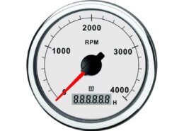 Vetus Toerenteller-urenteller, wit 4000 toeren