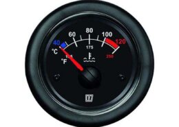 Vetus temperatuurmeter 12/24V zwarte wijzerplaat