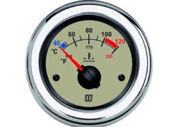 Vetus temperatuurmeter 12/24V creme