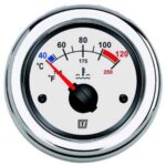 Vetus temperatuurmeter 12/24V witte wijzerplaat