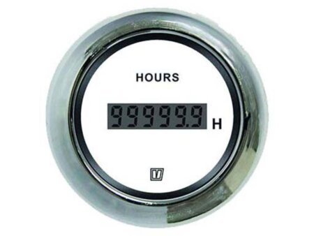 Vetus urenteller 12/24v witte wijzerplaat nieuwe lijn