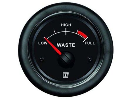 Vetus vuilwatermeter 12V/24V zwart - nieuwe lijn