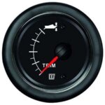 Vetus trim meter 12/24 volt, zwart