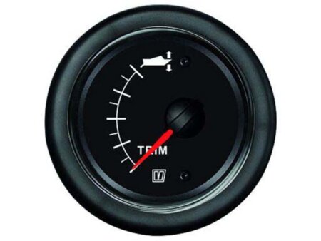 Vetus trim meter 12/24 volt, zwart