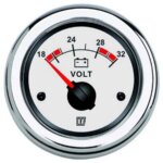 Vetus voltmeter 24V witte wijzerplaat