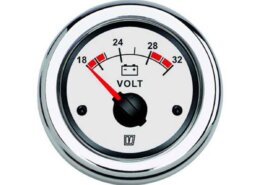 Vetus voltmeter 24V witte wijzerplaat