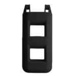 Trapfender 2 treden 25x12x55 cm zwart