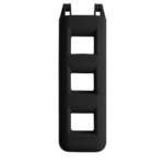 Trapfender 3 treden 25x12x75 cm zwart