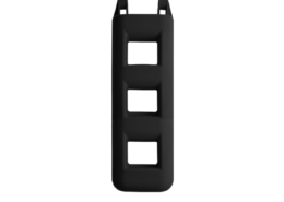 Trapfender 3 treden 25x12x75 cm zwart