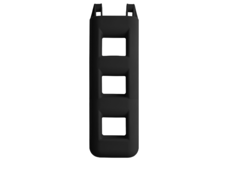 Trapfender 3 treden 25x12x75 cm zwart