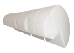 Steigerfender 110 x 24 x 24 cm, Wit