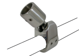 Kogelscharnier voor montage op railing 25,4 mm