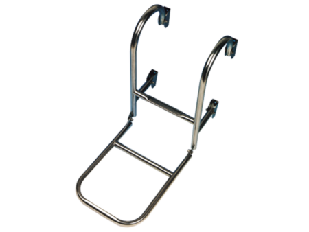 Zwemtrap met 4 treden, vaste spiegelsteun, opvouwbaar