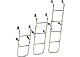 Zwemtrap met 3 treden, vaste spiegelsteun, opvouwbaar