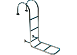 Zwemtrap met 6 treden, vaste spiegelsteun, opvouwbaar