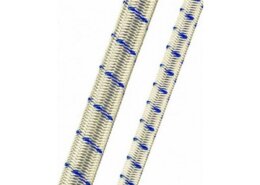 Elastiek 4 mm, wit/blauw