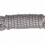 Landvast 16-voudig polyester 14 mm - 10 meter wit/zwart