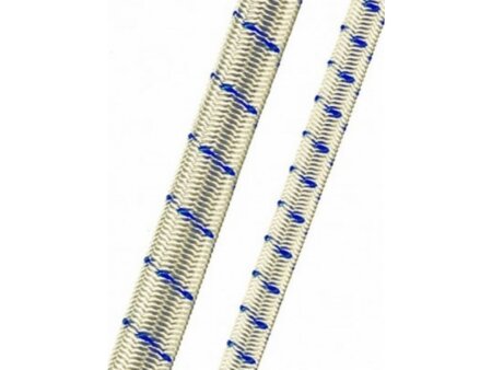 Elastiek 8 mm, wit/blauw