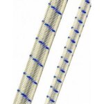 Elastiek 10 mm, wit/blauw