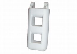 Trapfender 2 treden 25x12x55 cm wit