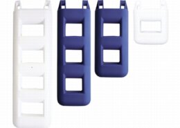 Trapfender 4 treden 25x12x95 cm wit