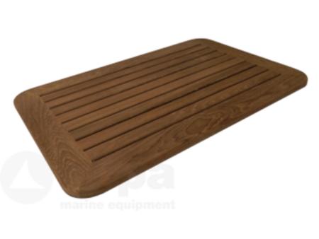 Rechthoekig massief teak tafelblad 370 X 600 mm