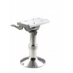 Stoelpoot verstelbaar 350-470 mm met slede