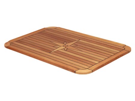 Tafelblad Teak classic soft 51 x 75 cm