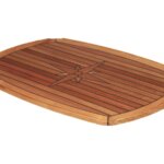 Tafelblad Teak half ellips 61 x 94 cm