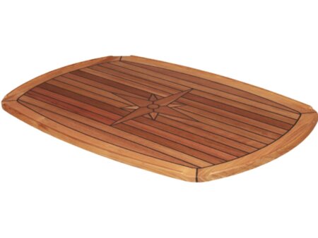 Tafelblad Teak half ellips 61 x 94 cm