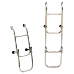 Zwemtrap met 3 treden, verstelbare spiegelsteun