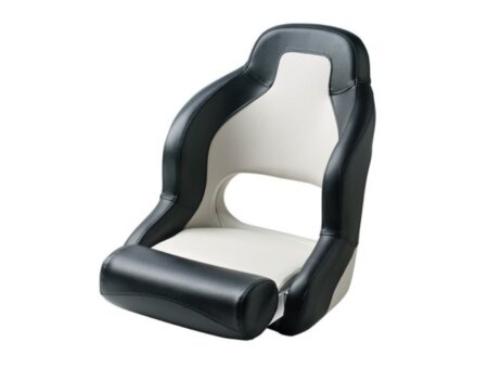 Stuurstoel Pilot met flip-up kleur wit met zwart