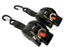 Automatisch oprolbare spanbanden, RVS ratel, 2 stuks