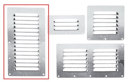 RVS 304 Ventilatierooster 118x232mm