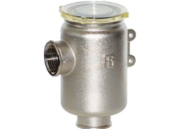 Koelwaterfilter Vernikkeld messing met RVS zeef 1800 L/u