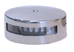 Positielantaarn LED Gepolijst RVS 304 huis; 10-30V; rood 112.5°