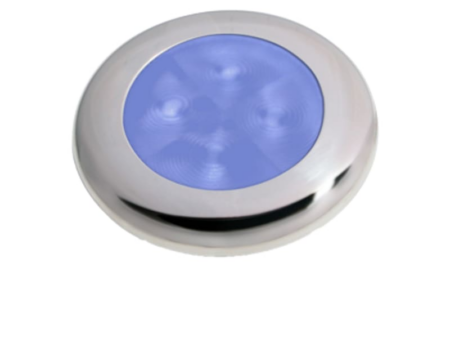 Hella Slim-Line oriëntatieverlichting, blauw, LED, RVS gepolijste rand