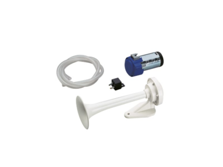 Scheepshoorn ABS wit met compressor 12v