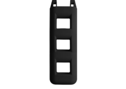 Trapfender 3 treden 25x12x75 cm zwart
