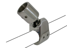Kogelscharnier voor montage op railing 25,4 mm
