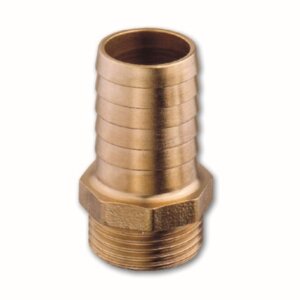 Messing slangtules buitendraad 1/4" x 6 mm