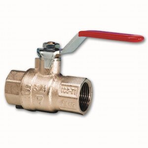 Kogelafsluiter vernikkeld messing, 1/2"