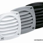 Luchtrooster met flens voor slang 70mm, grijs