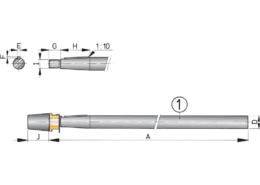 Schroefas Vetus RVS 1-4462 Duplex 40 mm - 1000mm