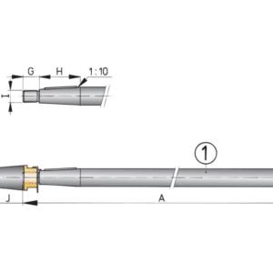 Vetus schroefas, RVS-Duplex 1-4462 30 mm - 2500mm