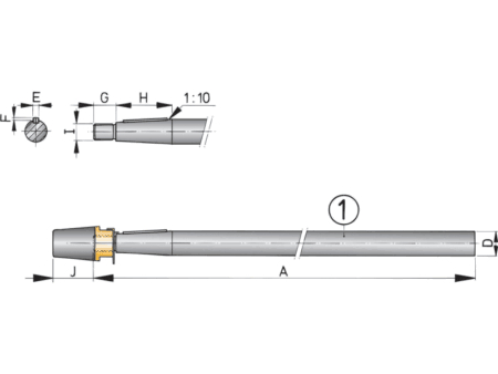 Schroefas Vetus RVS 1-4462 Duplex 40 mm - 1000mm