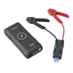 Draagbare powerbank startbooster, Qi-lader, zaklamp