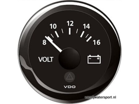 Voltmeter 12V zwart VDO/Veratron