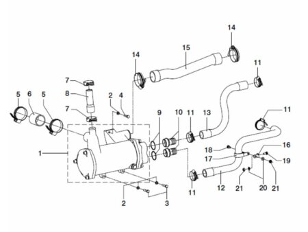 Hose Exp.Tank-Heat Ex. DT44/DTA44/ DT66/DTA66